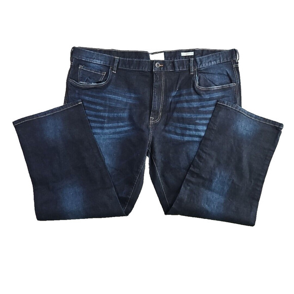 Weatherproof Men's Jeans Vintage 48x30 Dark Wash Comfort Relaxed Cotton Spandex - Picture 2 of 16